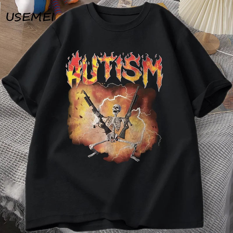 Autistic Funny Skeleton T-Shirt