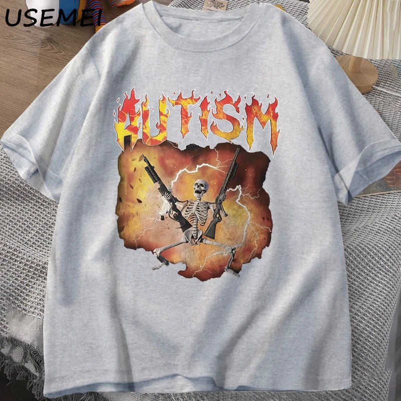 Autistic Funny Skeleton T-Shirt
