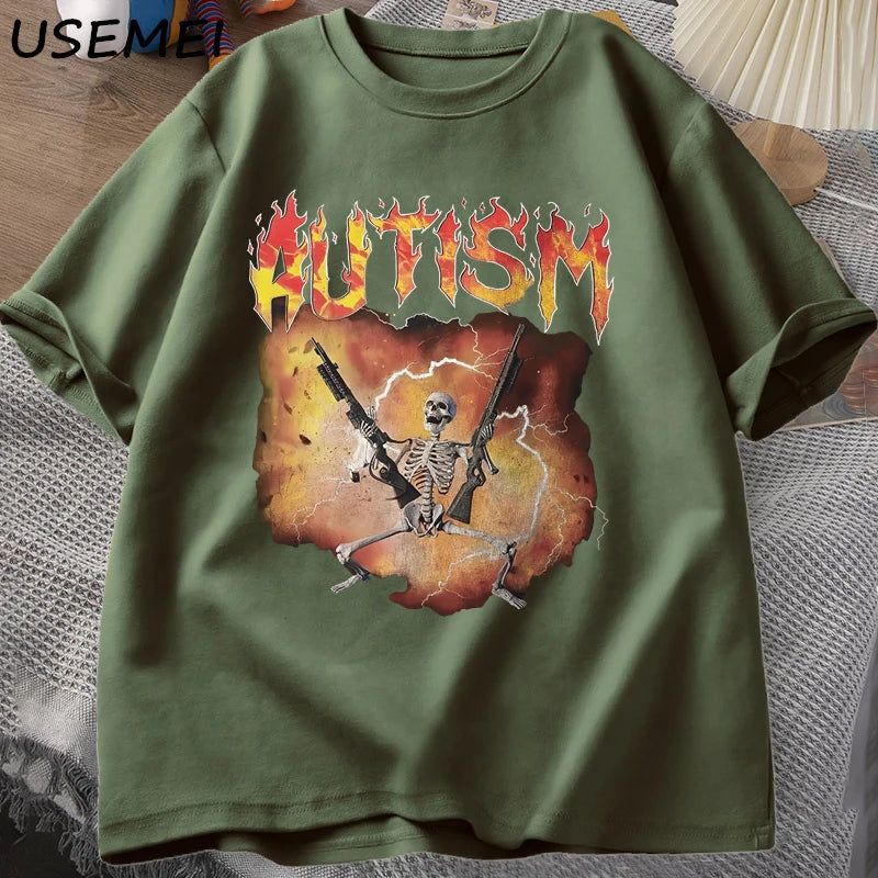 Autistic Funny Skeleton T-Shirt